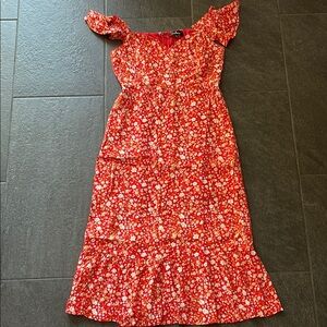 Lulu’s Floral Red Dress